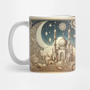 Eid Mubarak: Mosque and Moonlit Night Mug